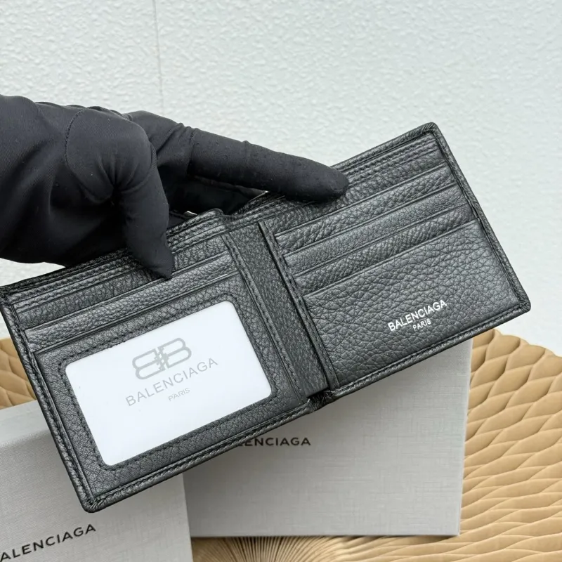 Balenciaga Black Leather Bifold Wallet - Image 7