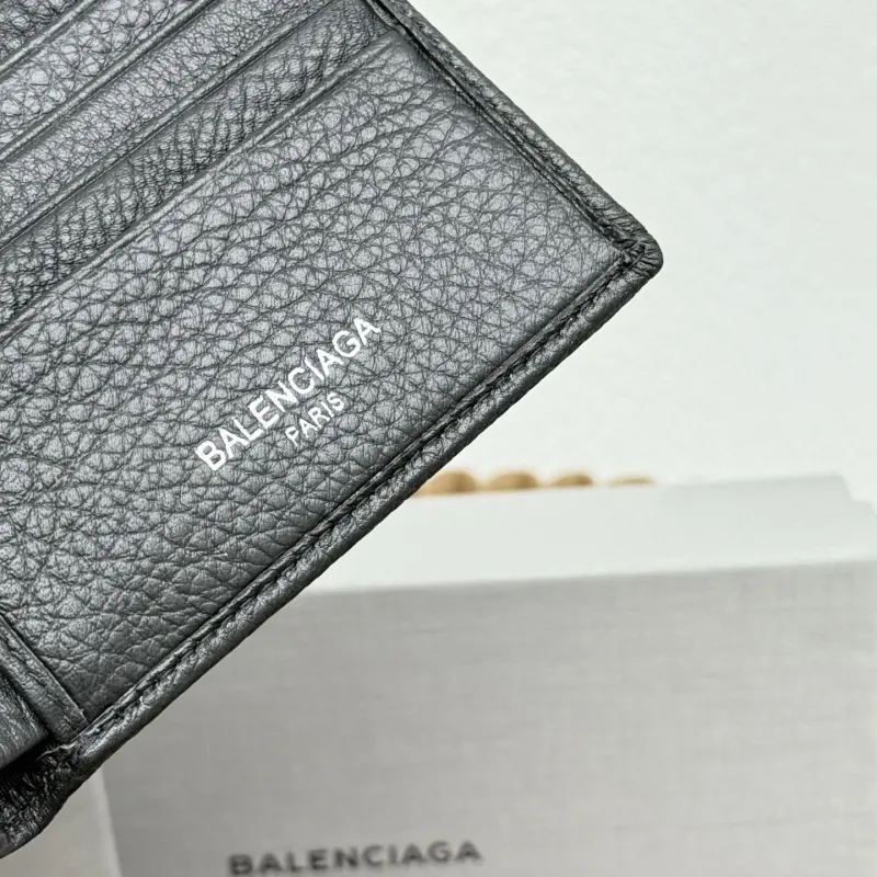 Balenciaga Black Leather Bifold Wallet - Image 8