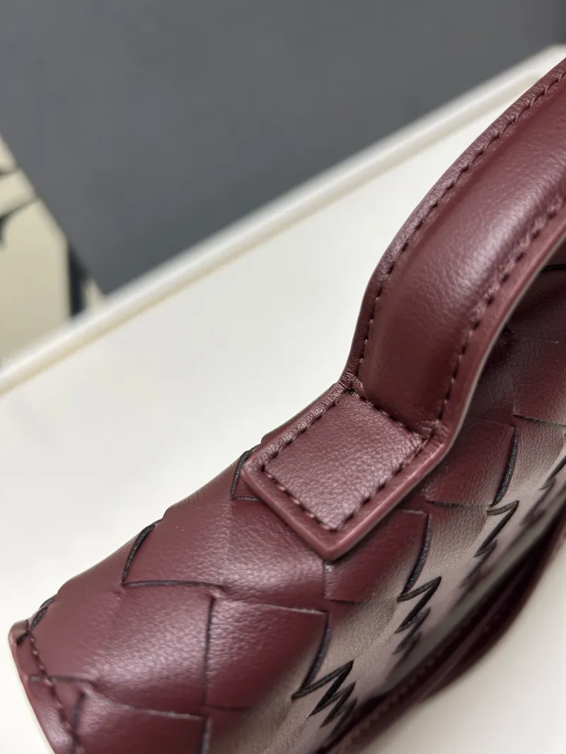BV Burgundy Long Woven Clutch Handbag S06335-1 - Image 6
