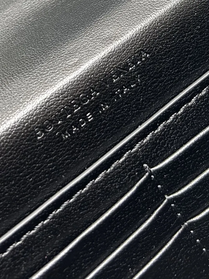 BV Black Woven Long Clutch Bag S06335-1 - Image 9