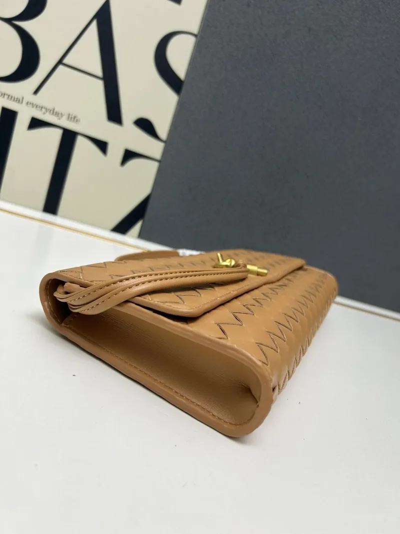 BV S06335-1 Tan Woven Long Clutch Bag - Image 7