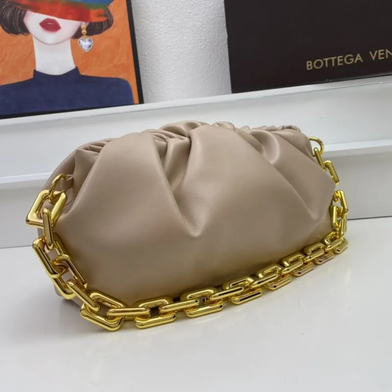 Bottega Veneta Beige Cloud Chain Bag S03022 - Image 3