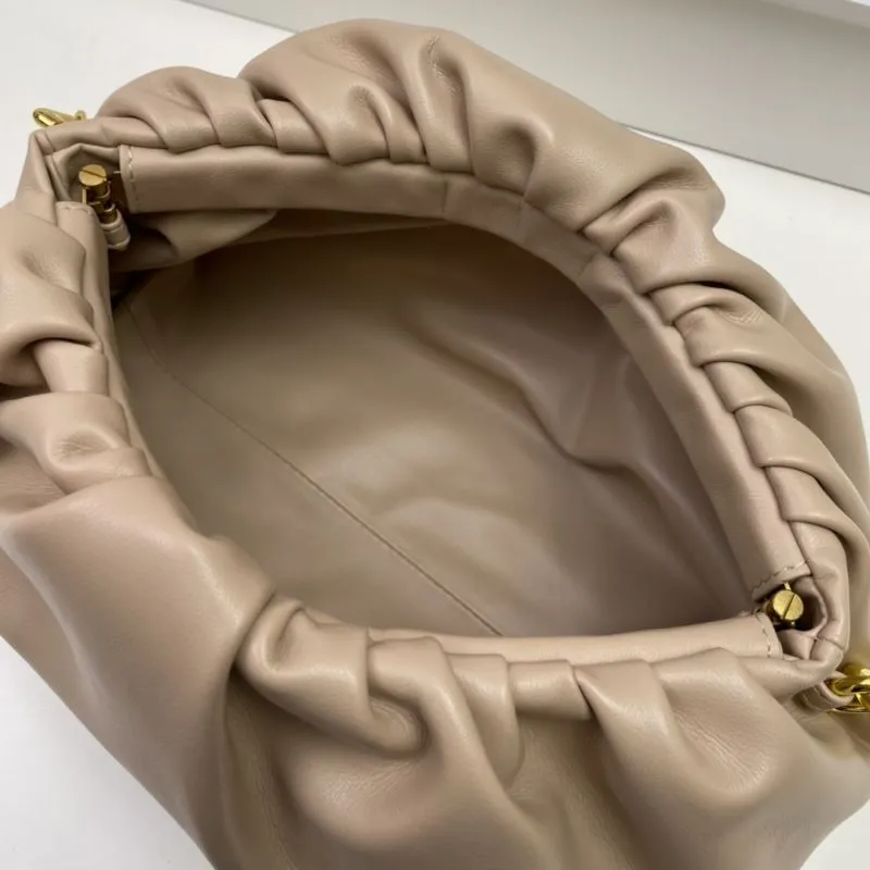 Bottega Veneta Beige Cloud Chain Bag S03022 - Image 8