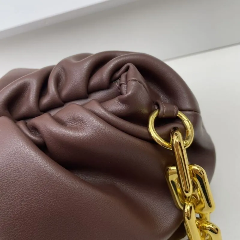 Bottega Veneta Brown Cloud Chain Bag S03022 - Image 4