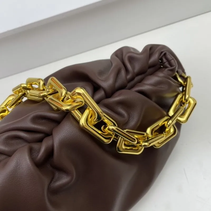 Bottega Veneta Brown Cloud Chain Bag S03022 - Image 6