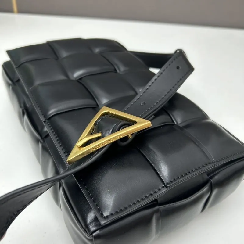 BV Black Leather Crossbody Satchel Bag 3032 26cm - Image 5