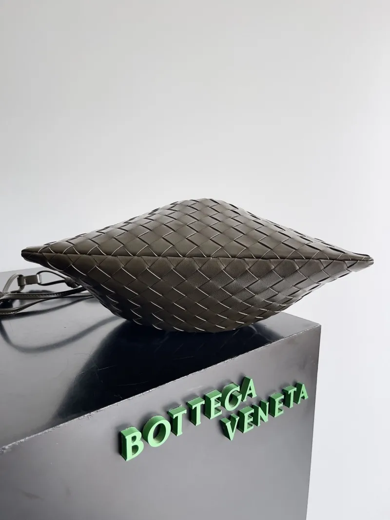 Bottega Veneta Intrecciato Leather Shoulder Satchel Bag Size 26 - Image 3