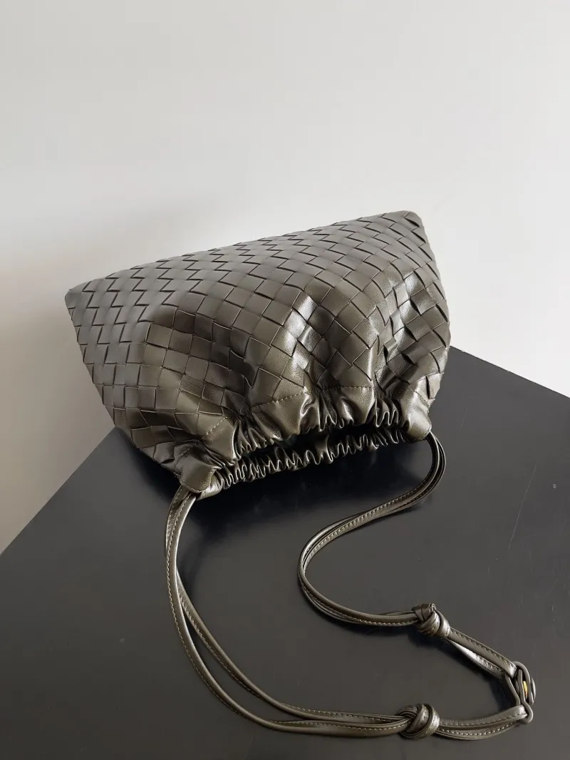 Bottega Veneta Intrecciato Leather Shoulder Satchel Bag Size 26 - Image 5