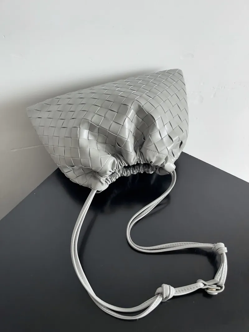 Bottega Veneta Gray Woven Satchel Bag 30 - Image 5