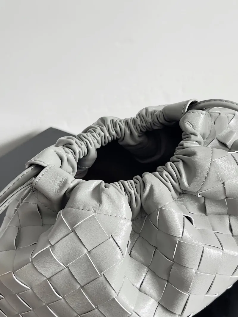 Bottega Veneta Gray Woven Satchel Bag 30 - Image 8