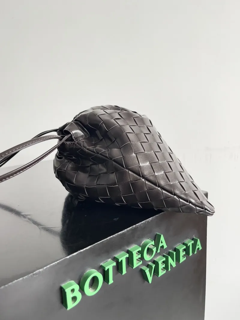 Alternative view of Bottega Veneta Intrecciato Dark Brown Satchel Bag 31