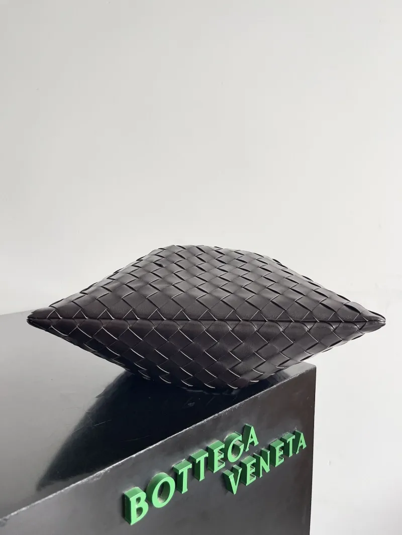 Bottega Veneta Intrecciato Dark Brown Satchel Bag 31 - Image 3