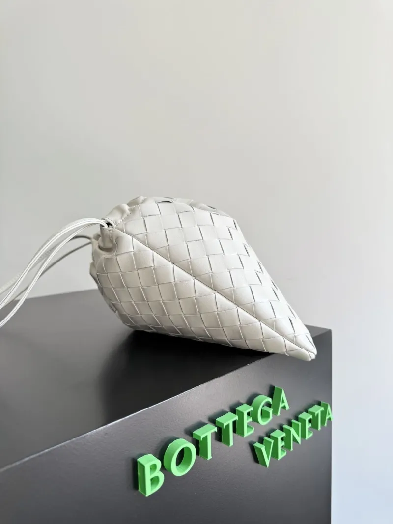 Alternative view of Bottega Veneta White Intrecciato Satchel Bag