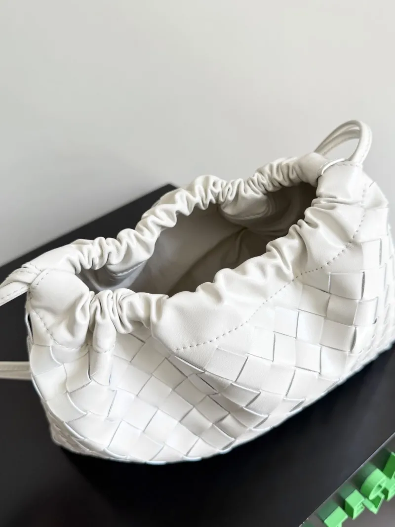 Bottega Veneta White Intrecciato Satchel Bag - Image 5
