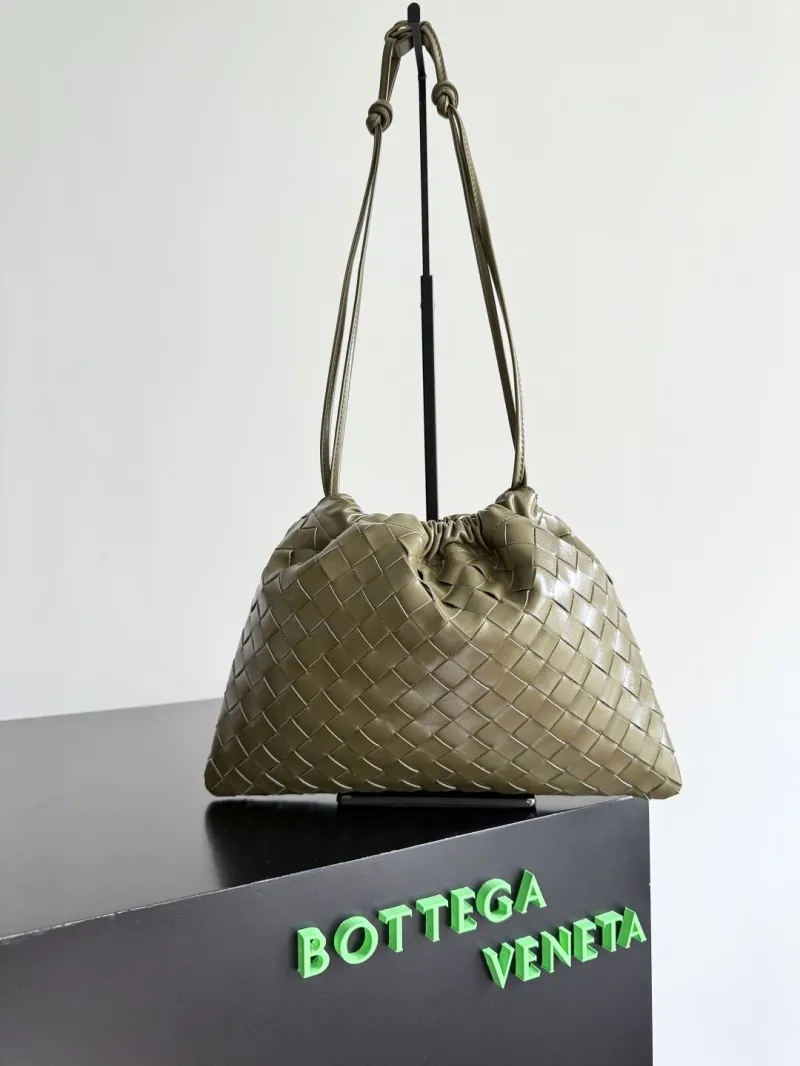 Bottega Veneta Olive Green Intrecciato Satchel Bag 36