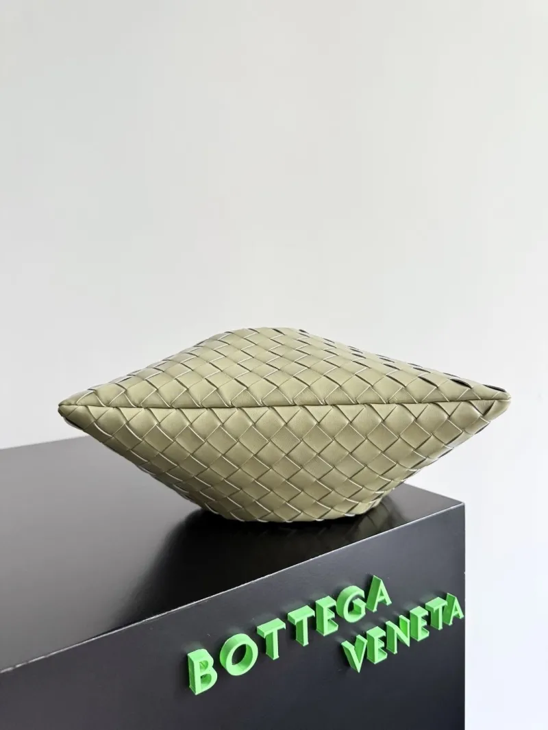 Bottega Veneta Sage Green Intrecciato Satchel Bag - Image 3