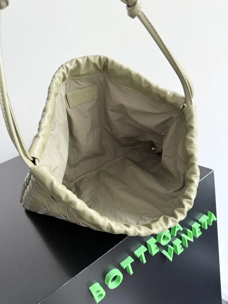 Bottega Veneta Sage Green Intrecciato Satchel Bag - Image 9