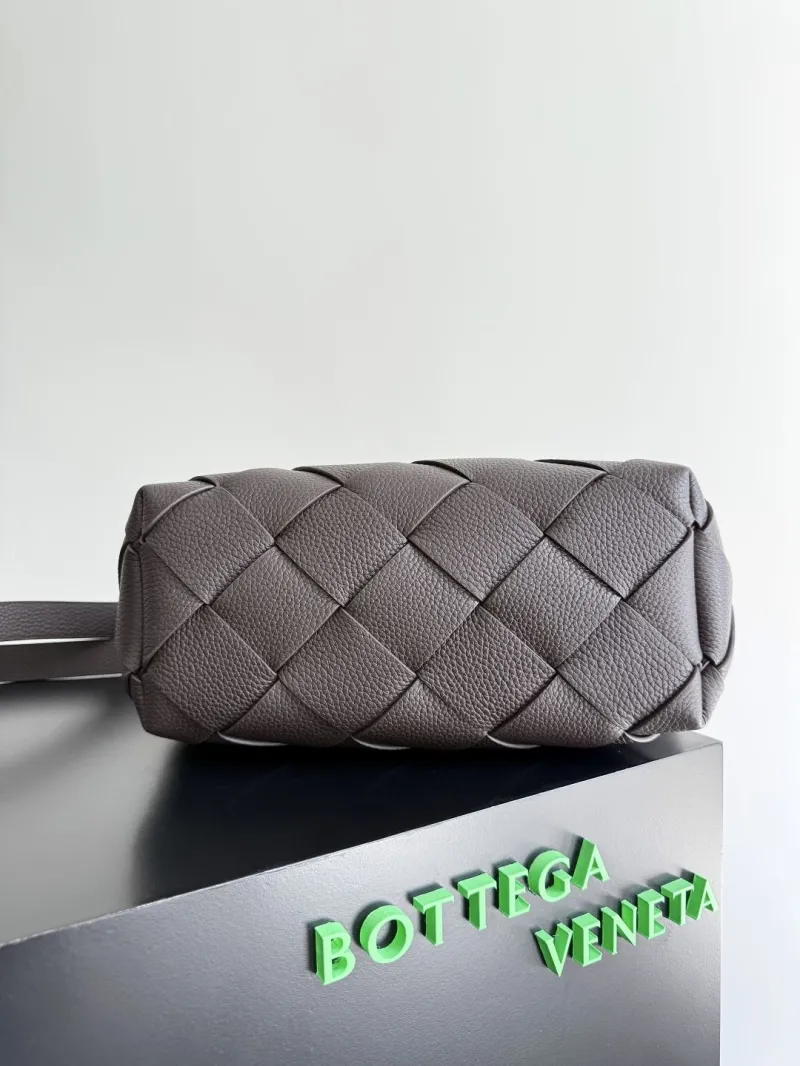Bottega Veneta Dark Brown Woven Leather Crossbody Satchel Bag 39 - Image 4