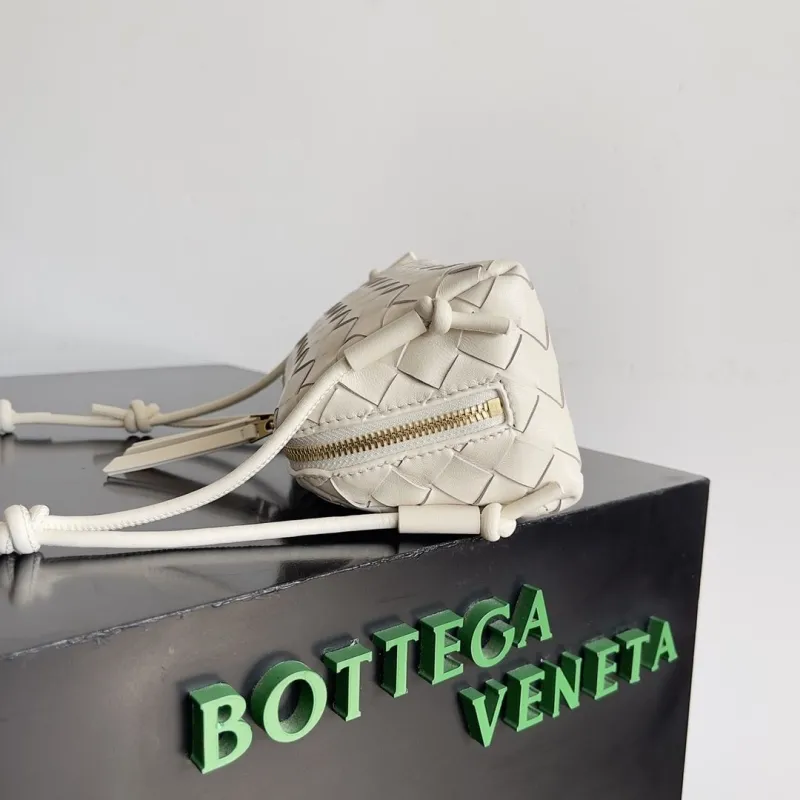 Alternative view of Bottega Veneta Off White Woven Crossbody Satchel Bag