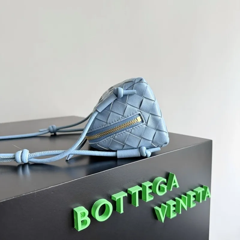 Alternative view of Bottega Veneta Light Blue Woven Crossbody Bag