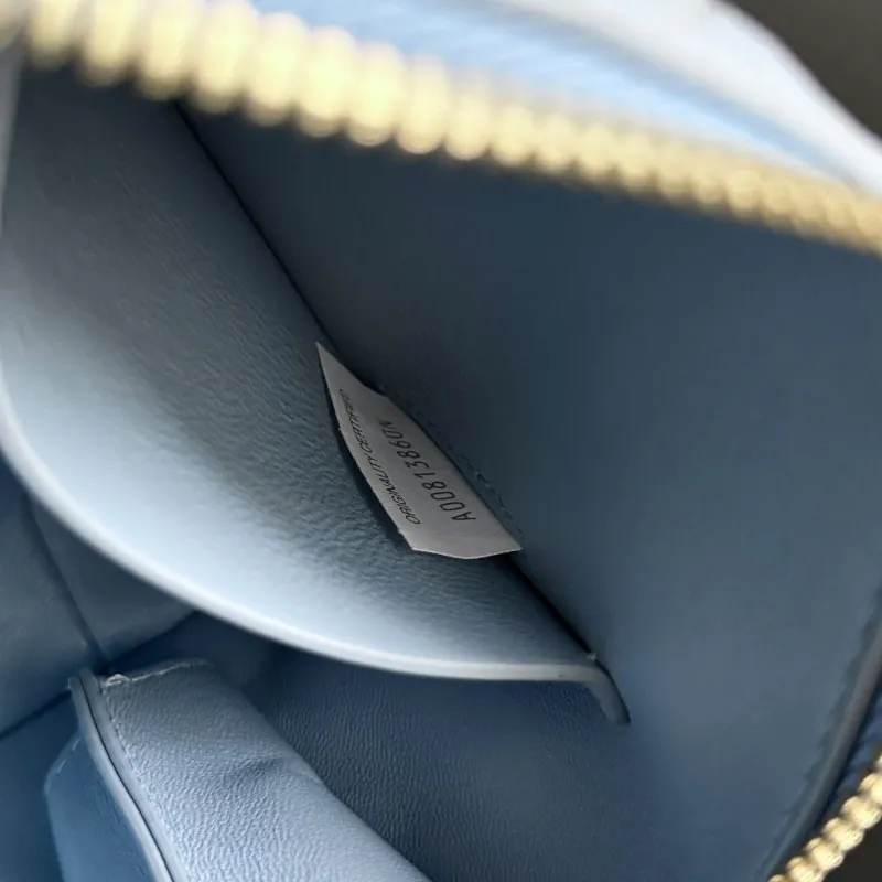 Bottega Veneta Light Blue Woven Crossbody Bag - Image 6
