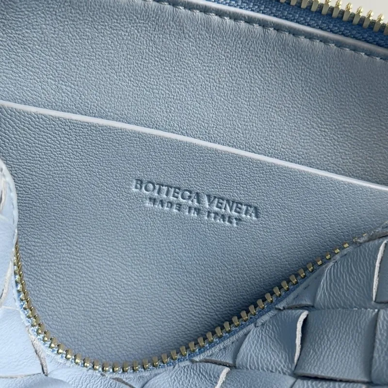 Bottega Veneta Light Blue Woven Crossbody Bag - Image 8