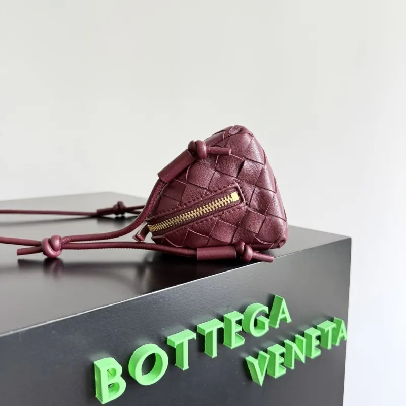 Alternative view of Bottega Veneta Burgundy Intrecciato Crossbody Bag