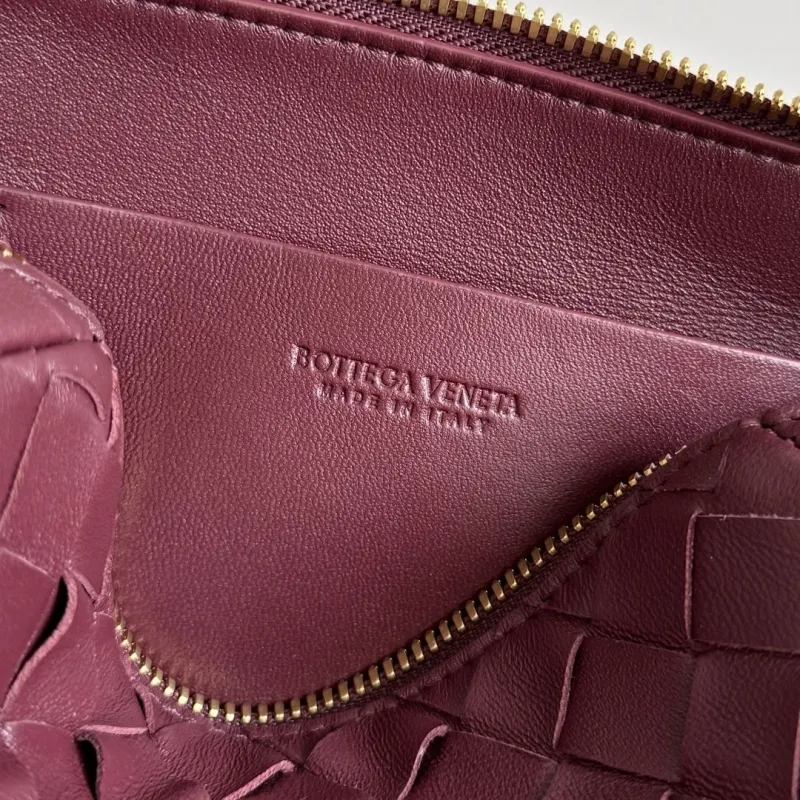 Bottega Veneta Burgundy Intrecciato Crossbody Bag - Image 7