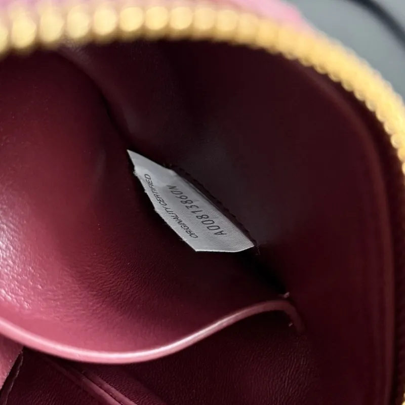 Bottega Veneta Burgundy Woven Crossbody Satchel Bag - Image 8