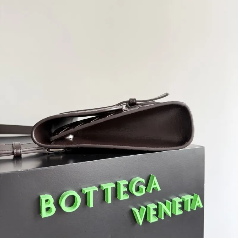 Alternative view of Bottega Veneta Brown Intrecciato Satchel Crossbody Bag