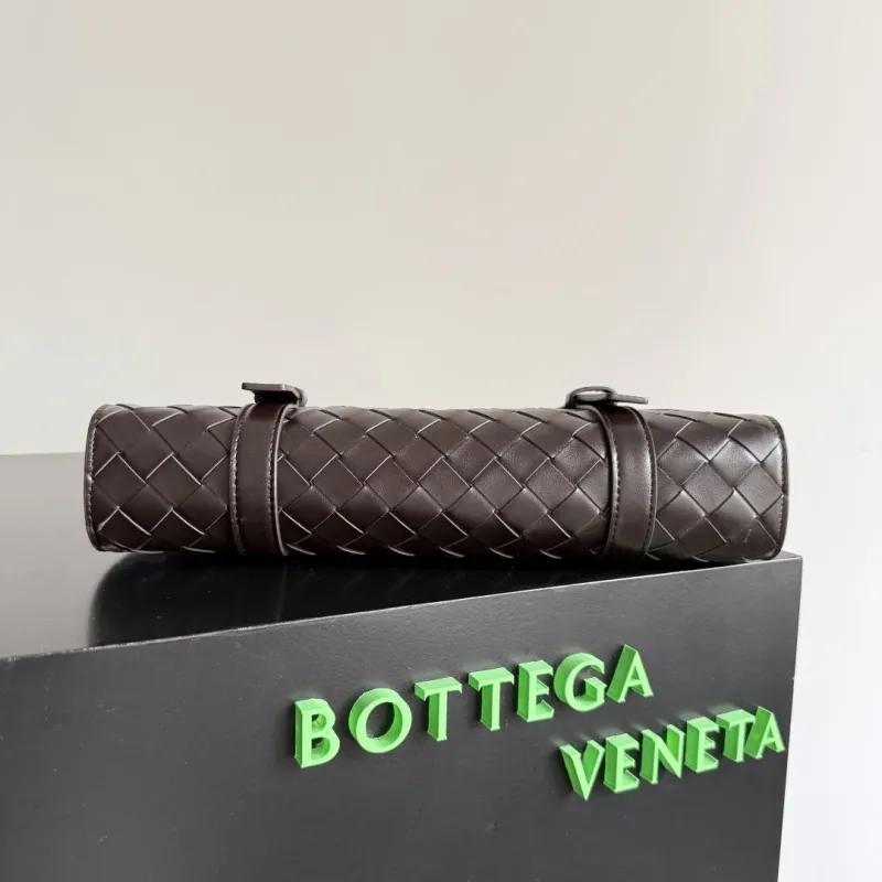 Bottega Veneta Brown Intrecciato Satchel Crossbody Bag - Image 4