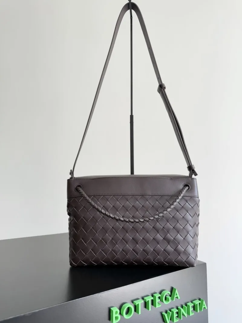 Alternative view of Bottega Veneta Brown Woven Leather Satchel Bag