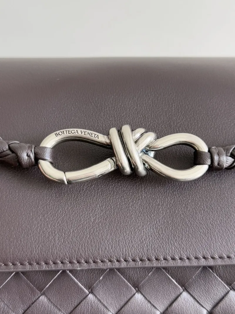 Bottega Veneta Brown Woven Leather Satchel Bag - Image 5