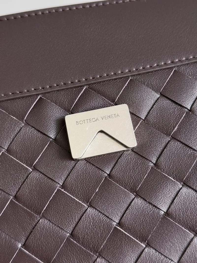 Bottega Veneta Brown Woven Leather Satchel Bag - Image 6
