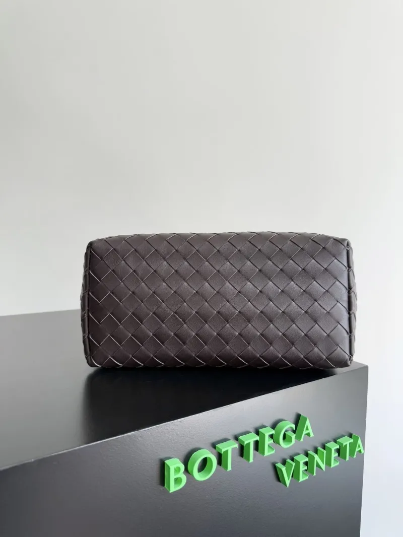 Bottega Veneta Brown Woven Leather Satchel Bag - Image 8
