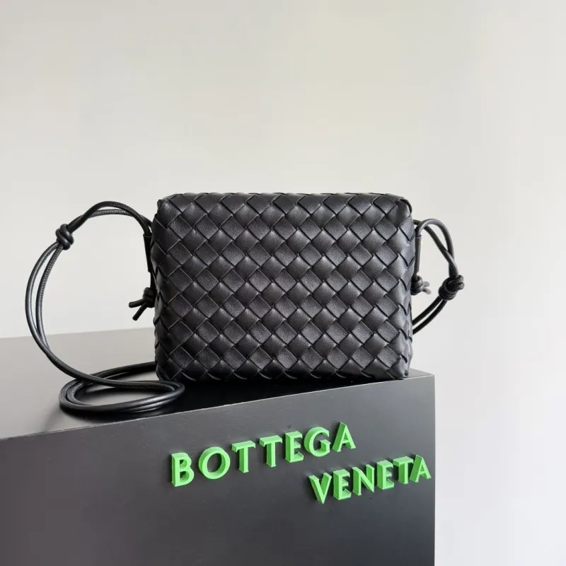 Bottega Veneta Black Woven Crossbody Bag