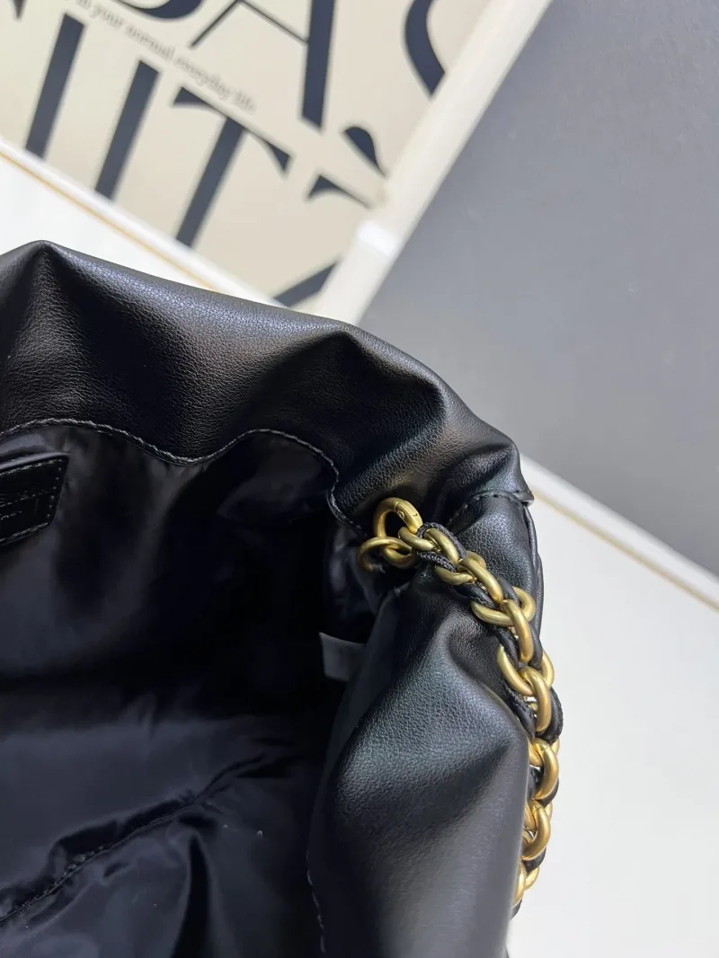 Alternative view of BV Black Woven Chain Satchel Bag S02090 Size 19*33*8