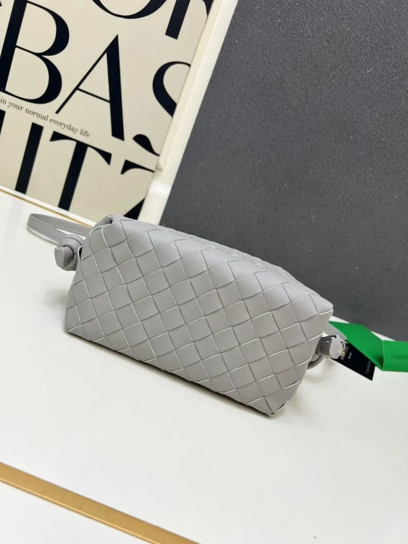 BV Gray Woven Satchel Bag S04003 - Image 6