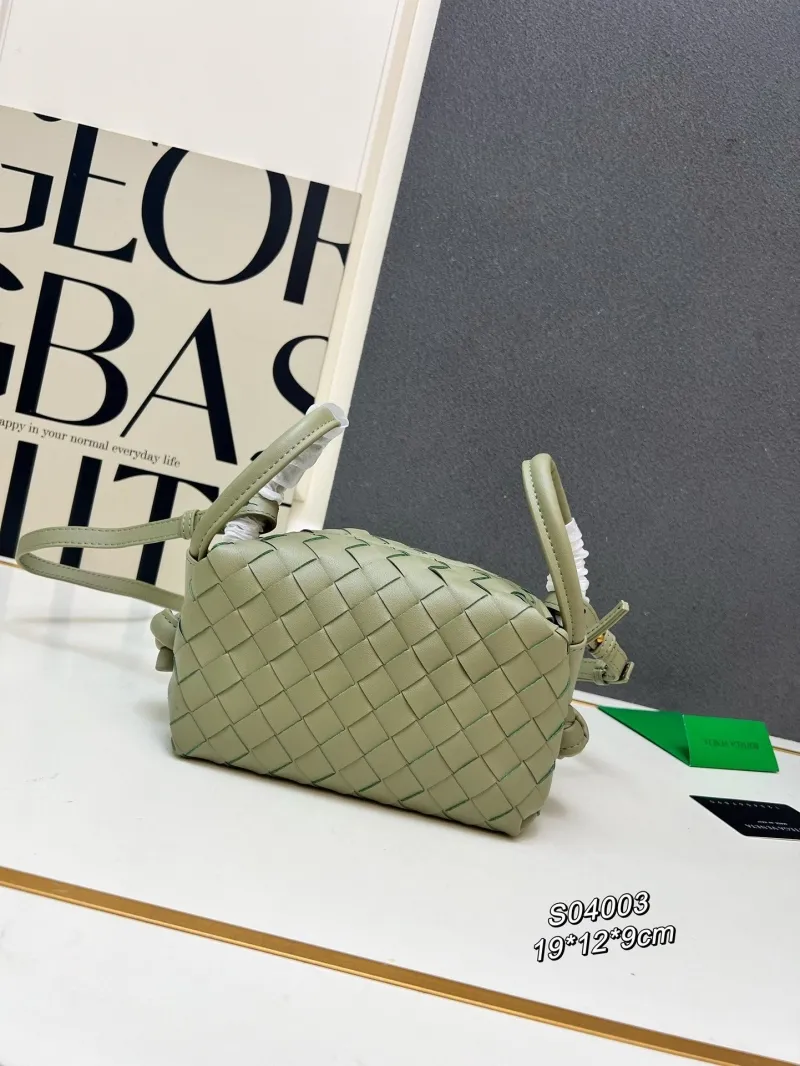 BV Sage Green Woven Satchel Bag S04003