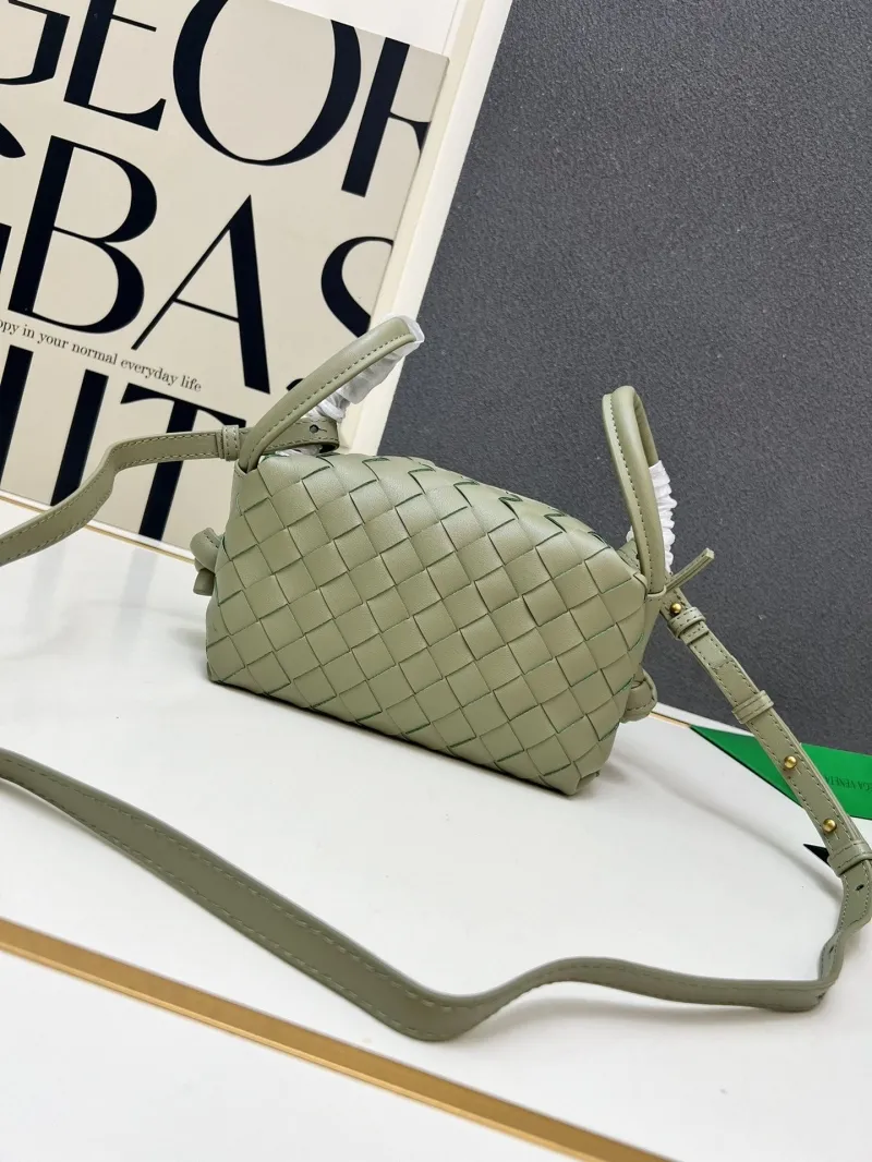BV Sage Green Woven Satchel Bag S04003 - Image 3