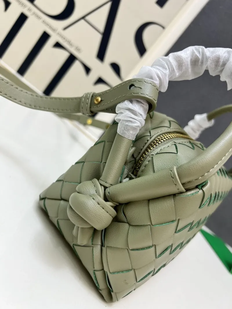 BV Sage Green Woven Satchel Bag S04003 - Image 5