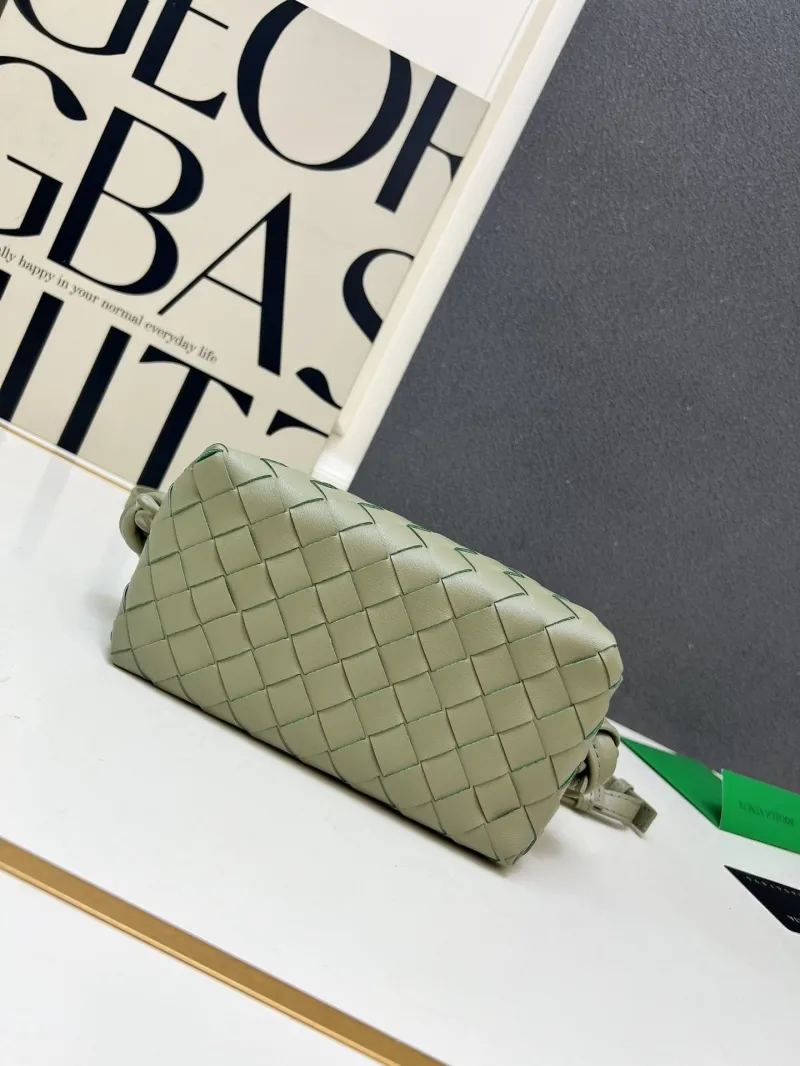 BV Sage Green Woven Satchel Bag S04003 - Image 6
