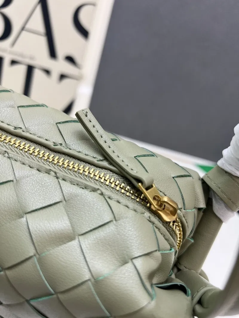BV Sage Green Woven Satchel Bag S04003 - Image 7