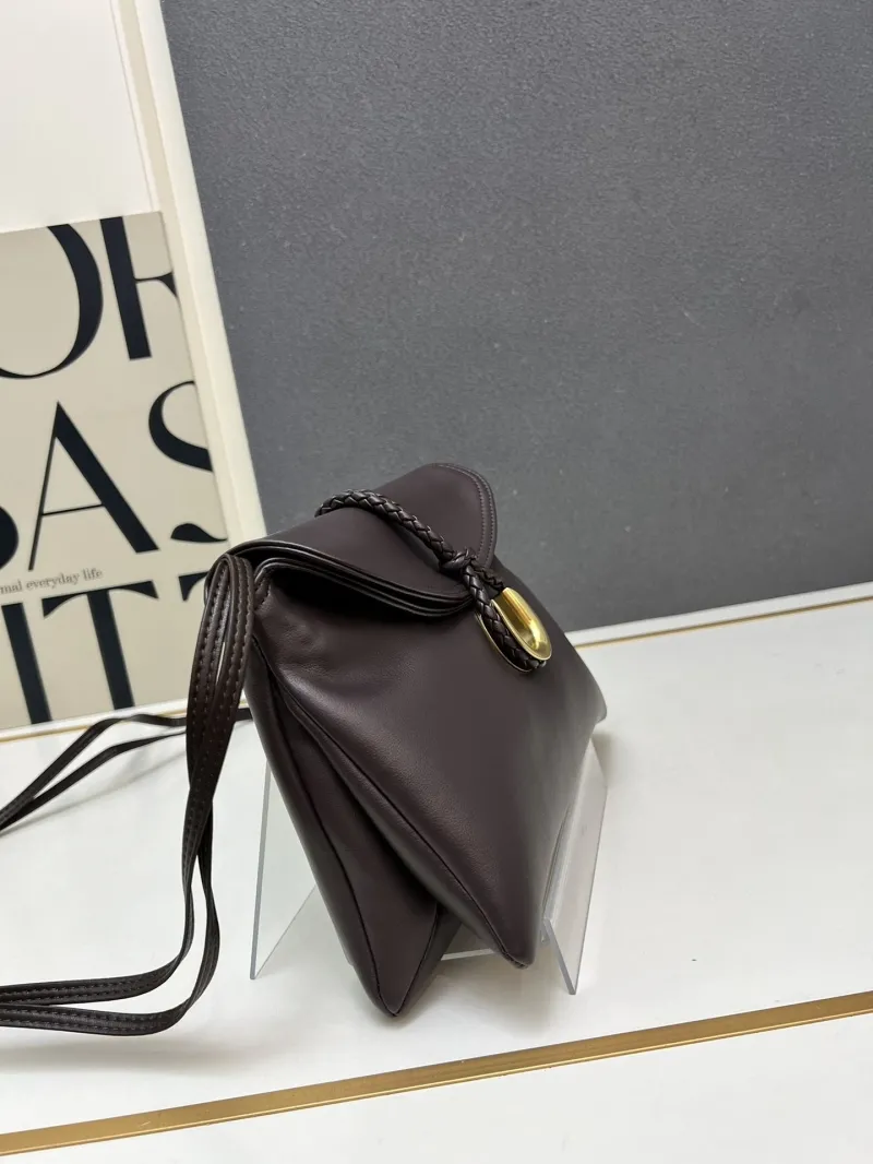 BV S05282 Dark Brown Leather Crossbody Satchel Bag - Image 3