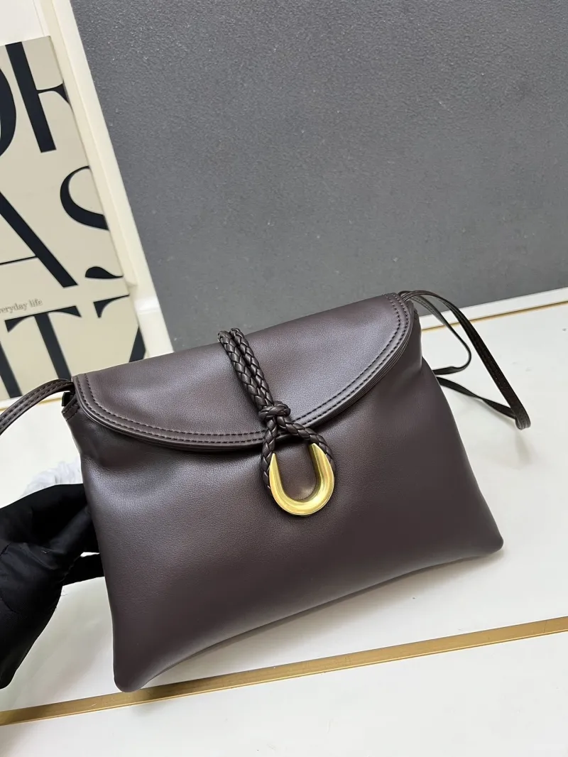 BV S05282 Dark Brown Leather Crossbody Satchel Bag - Image 4