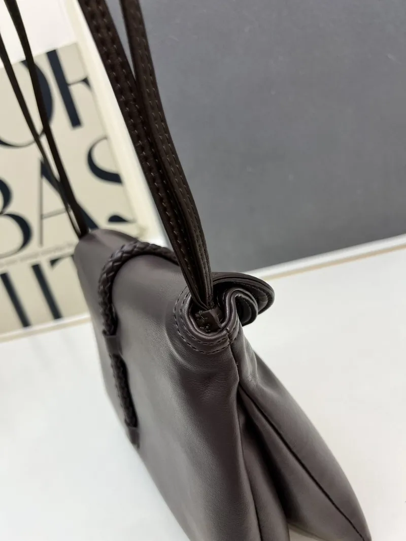 BV S05282 Dark Brown Leather Crossbody Satchel Bag - Image 6