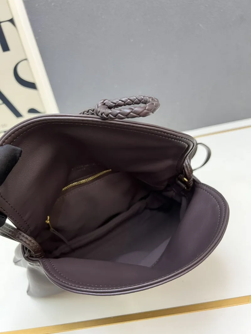 BV S05282 Dark Brown Leather Crossbody Satchel Bag - Image 8