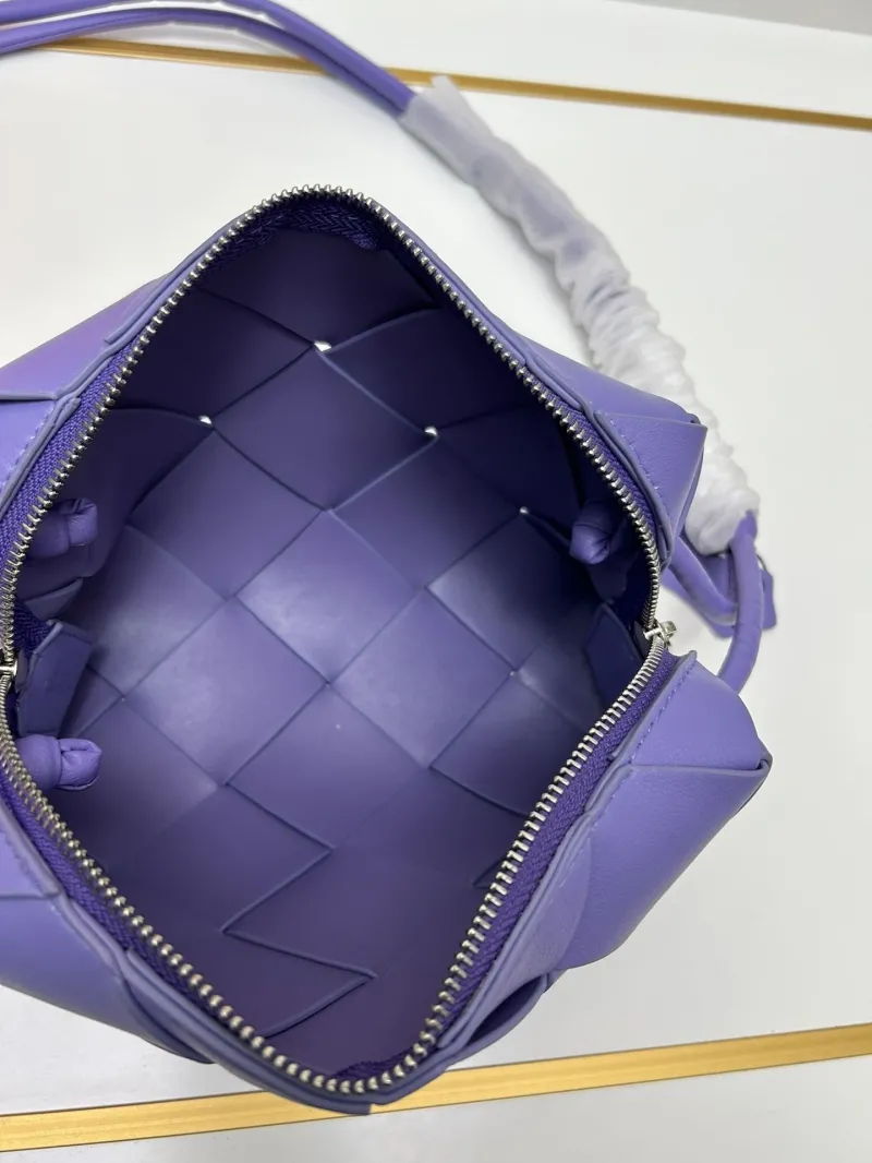 BV Purple Woven Satchel Bag S002 - Image 8