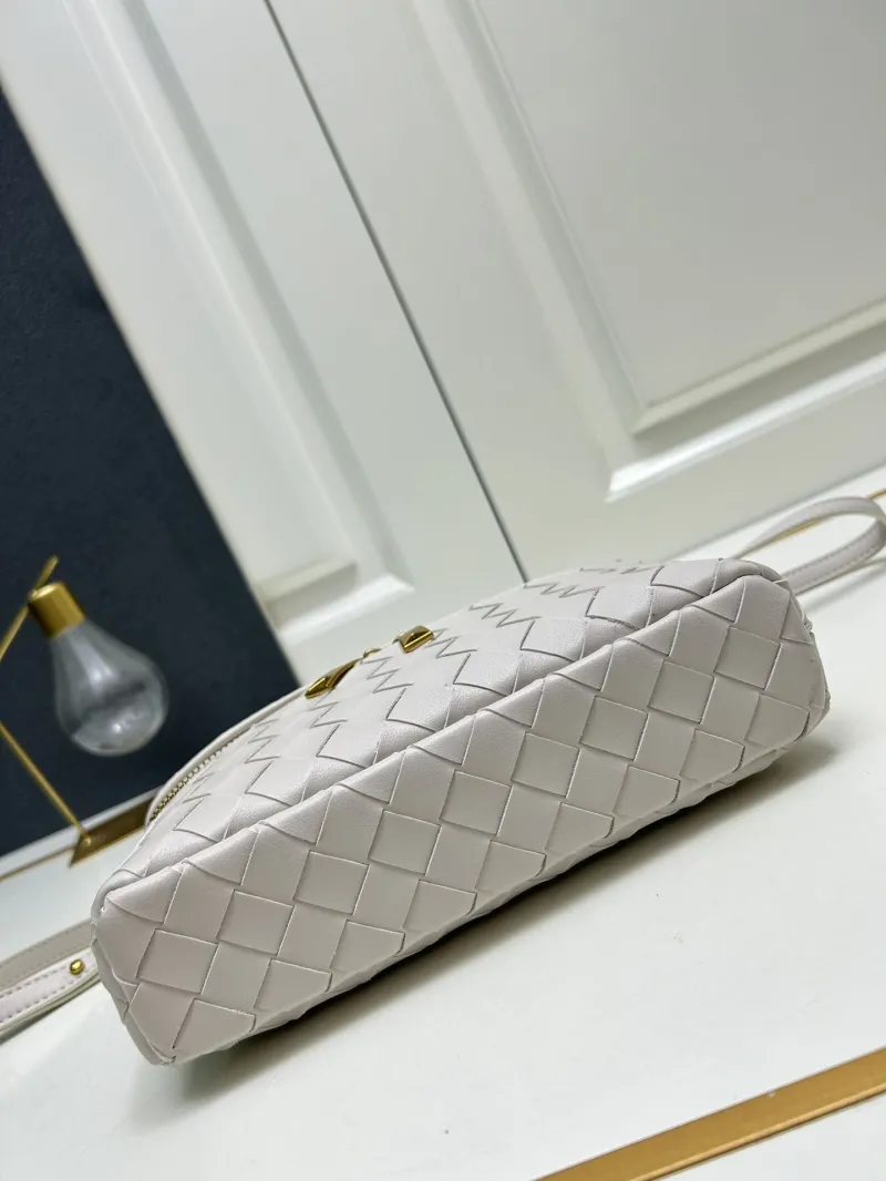 BV Light Gray Woven Satchel Bag S04002 - Image 7