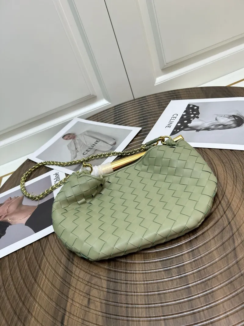 BV Sage Green Woven Satchel Bag S0288-1 - Image 6